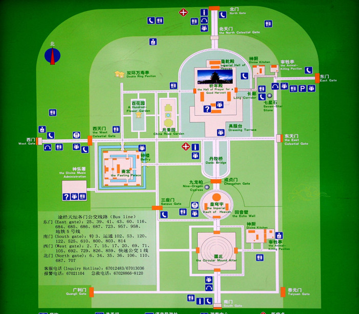Map of Temple of Heaven Beijing